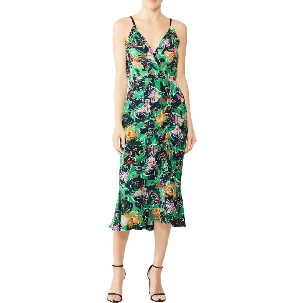 Saloni Jennie   dress emerald green